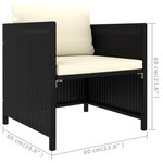 Salon de jardin meuble d'extérieur ensemble de mobilier 5 pièces avec coussins résine tressée noir 02_0016489