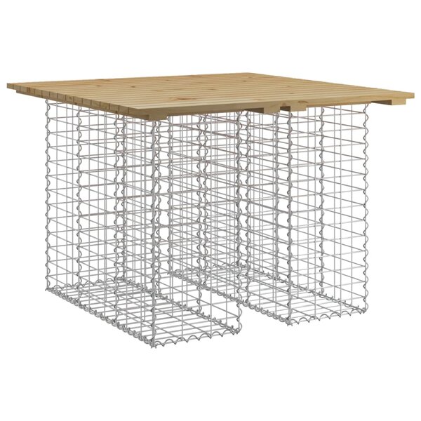 vidaXL Banc de jardin design gabion 100x102x72 cm bois de pin imprégné