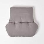 Coussin lombaire ergonomique en coton  Gris ardoise - HOMESCAPES