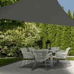 ProGarden Toile d'ombrage 3 6x3 6x3 6 m gris triangulaire