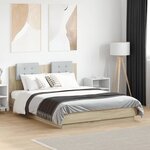 vidaXL Cadre de lit sans matelas chêne sonoma 140x190 cm