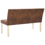 vidaXL Banc 139 5 cm Marron Similicuir daim