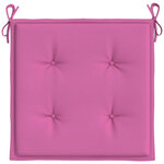 vidaXL Coussins de chaise de jardin lot de 6 rose 40x40x4 cm tissu