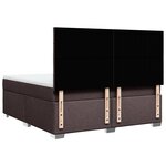 vidaXL Sommier à lattes de lit avec matelas Marron foncé 180x200 cm