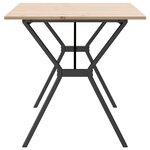vidaXL Table à manger cadre en Y 160x80x75 cm bois de pin massif acier