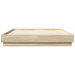 vidaXL Cadre de lit avec LED sans matelas chêne sonoma 120x190 cm