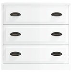 vidaXL Buffet blanc brillant 70x35 5x67 5 cm bois d'ingénierie