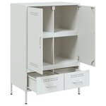 vidaXL Buffet haut blanc 68x39x101 5 cm acier laminé à froid