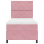 vidaXL Lit Box Spring avec Matelas Rose 90x200 cm Velours