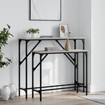 vidaXL Tables console 2 Pièces sonoma gris bois d'ingénierie