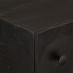 vidaXL Commode noir 55x30x76 cm bois massif de manguier et fer