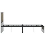 vidaXL Cadre de lit en métal sans matelas chêne sonoma 120x200 cm