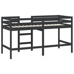 vidaXL Lit mezzanine d'enfants sans matelas avec échelle noir 90x200cm