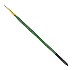 Pinceau synthétique Rond n°2 - manche vert - lot de 10 pinceaux