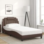 vidaXL Cadre de lit sans matelas marron 100x200 cm similicuir