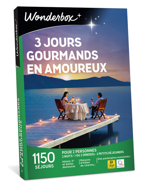 Coffret cadeau - WONDERBOX - 3 jours gourmands en amoureux