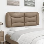 vidaXL Coussin de tête de lit cappuccino 120 cm similicuir