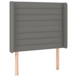 vidaXL Sommier à lattes de lit matelas LED Gris foncé 80x200cm Tissu