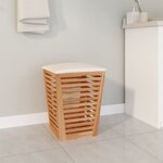 vidaXL Tabouret de salle de bain 40 5x40 5x56 cm Bois massif de noyer