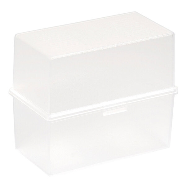 Boîte portative pour env 200 fiches DIN A7 Classic Cristal DAUPHIN