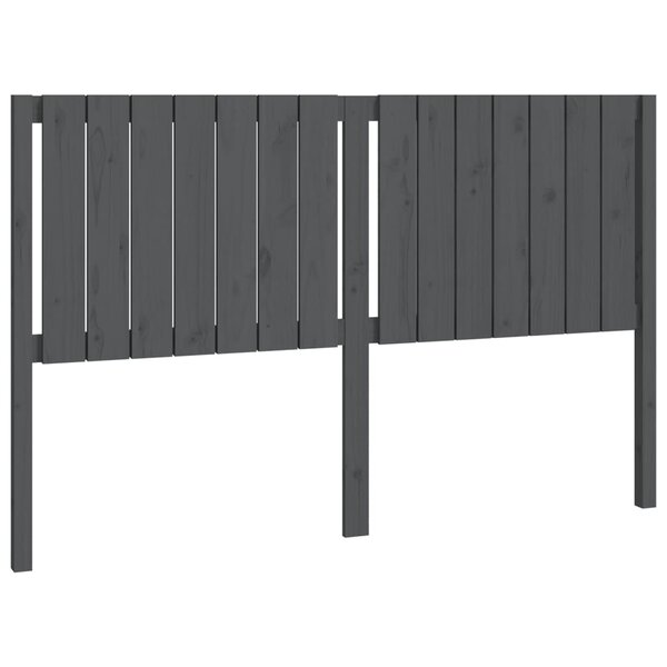 vidaXL Tête de lit Gris 155 5x4x100 cm Bois massif de pin