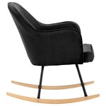 vidaXL Chaise à bascule Noir Velours
