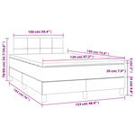 vidaXL Sommier à lattes de lit et matelas gris clair 120x190 cm tissu