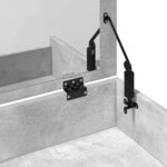 vidaXL Coiffeuse et tabouret gris béton 60x40x113 5 cm
