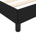 vidaXL Cadre de lit Noir 100x200 cm Tissu