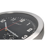 Q-connect horloge murale - Métallique - Diamètre 35 cm - Noir
