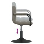 vidaXL Chaises pivotantes à manger lot de 2 gris clair velours