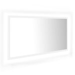 vidaXL Miroir à LED de salle de bain Blanc 90x8 5x37 cm Acrylique