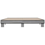 vidaXL Cadre de lit sonoma gris 200x200 cm bois d'ingénierie et métal