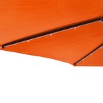 vidaXL Parasol de jardin LED et mât en acier terre cuite 225x225x212cm