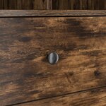 vidaXL Bureau avec rangement Chêne fumé Bois d'ingénierie