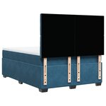 vidaXL Sommier à lattes de lit et matelas bleu 140x190 cm velours