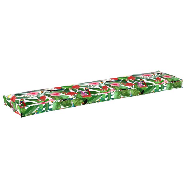 vidaXL Coussin de palette pour banc Jungle tropical 180x40x8 cm Tissu Oxford