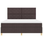 vidaXL Lit avec sommier et matelas marron foncé super king
