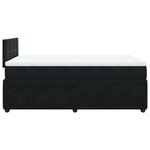vidaXL Sommier à lattes de lit avec matelas noir 120x190 cm velours