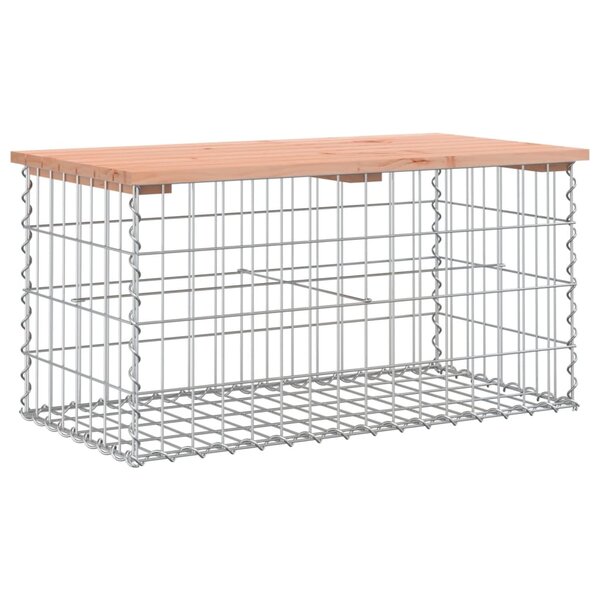 vidaXL Banc de jardin design gabion 83x44x42 cm bois massif de douglas