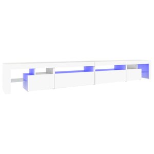 vidaXL Meuble TV avec lumières LED Blanc 290x36 5x40 cm