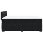 vidaXL Sommier à lattes de lit avec matelas Noir 140x200 cm Velours