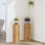 vidaXL Supports pour plantes 2 Pièces chêne artisanal bois d'ingénierie