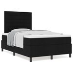 vidaXL Lit box spring avec matelas noir 120x200 cm en tissu