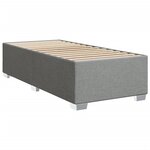 vidaXL Sommier à lattes de lit avec matelas gris clair 80x200 cm tissu