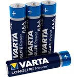 Blister de 4 piles alcaline 'High Energy', Micro (AAA/LR3) VARTA