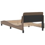vidaXL Cadre de lit sans matelas cappuccino 100x200 cm similicuir