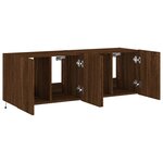 vidaXL Meubles TV muraux lumières LED 2 Pièces chêne marron 60x35x41 cm