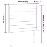 vidaXL Tête de lit avec oreilles Bleu 93x16x118/128 cm Tissu