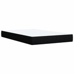 vidaXL Sommier à lattes de lit avec matelas noir 120x190 cm tissu